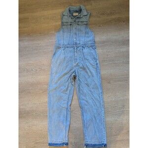 Free People We The Free Women's Denim Sleeveless Jumpsuit Size Medium